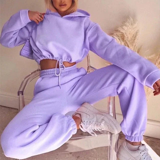 Absurd Cropped Lilac Tracksuit
