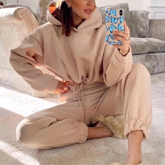 Absurd Cropped Beige Tracksuit