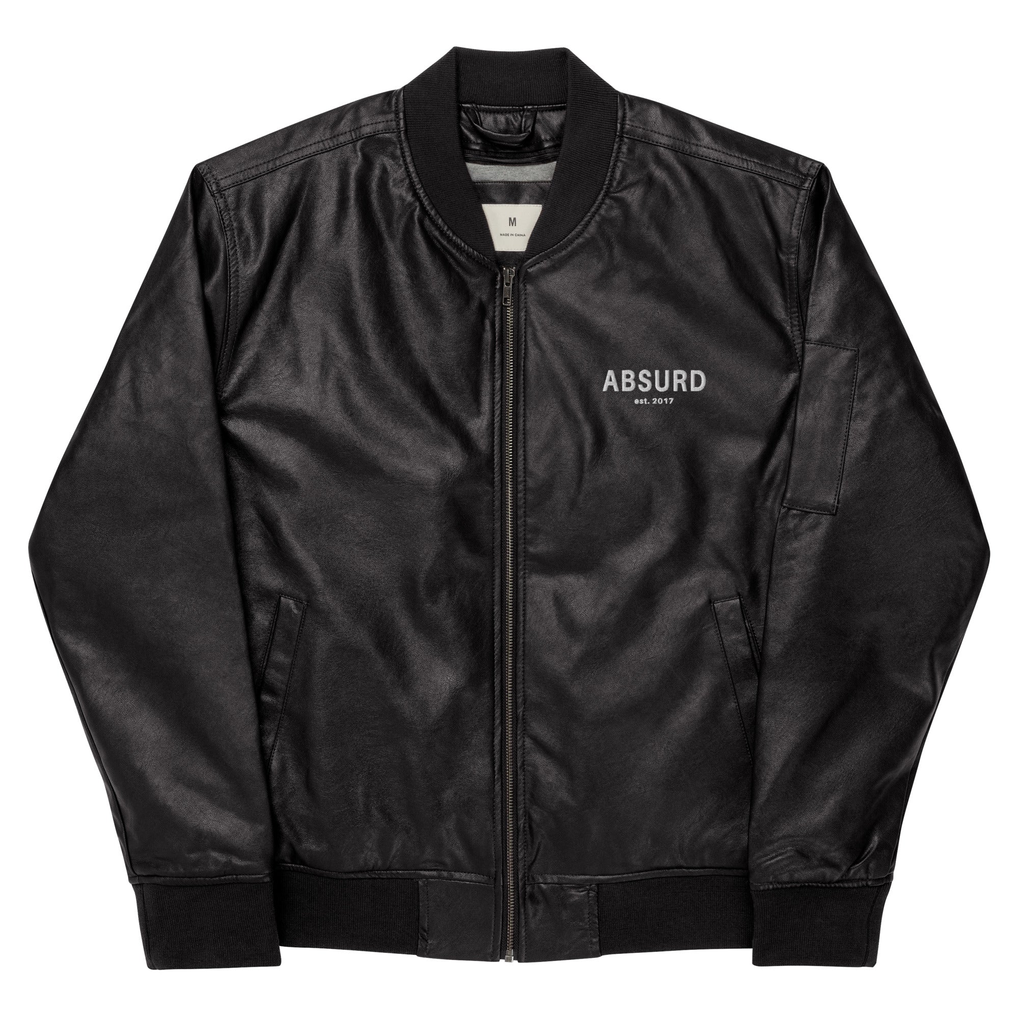 Black Streetwear Quilted Lambskin Leather Bomber Jacket